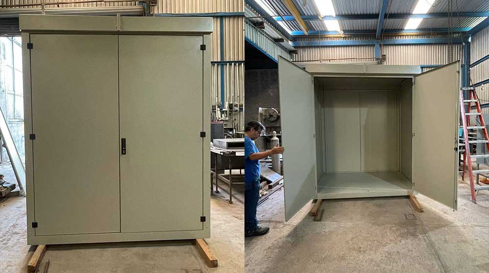 Gabinete metálico para tablero eléctrico fabricado en taller